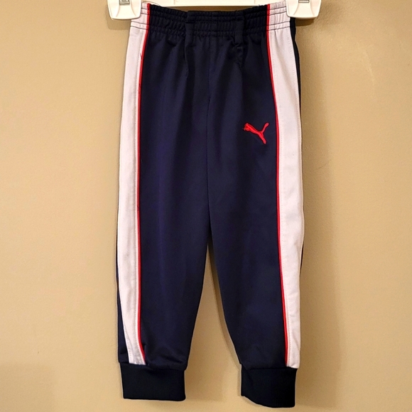 Puma navy/white athletic joggers - Picture 1 of 3